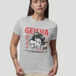 Geisha Graphic Grey T shirt